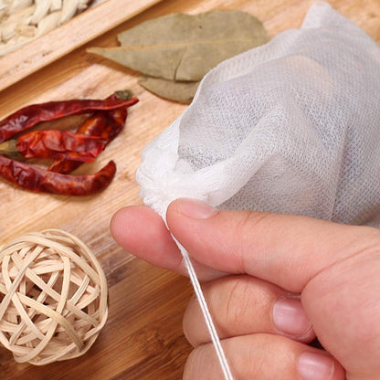 300Pcs Disposable Tea Bags for Loose Leaf Tea, Empty Tea Bags for Loose Tea, 100% Natural Wood Pulp Paper Material, Unbleached Tea Filter Bags with Drawstring