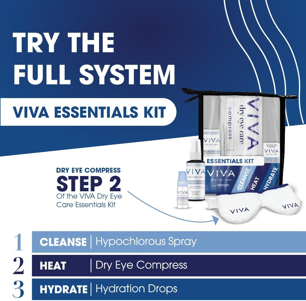 Viva Moist Heat Eye Mask | Microwave Activated | Quick& Soothing Relief | Reusable, Washable