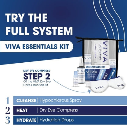 Viva Moist Heat Eye Mask | Microwave Activated | Quick& Soothing Relief | Reusable, Washable