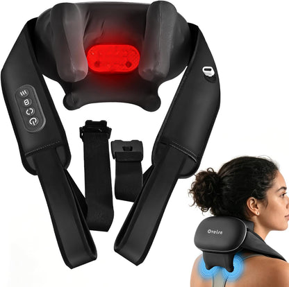 Neck and Back Massager, Deep Tissue Massager for Neck & Back Muscle Pain Relief, Black