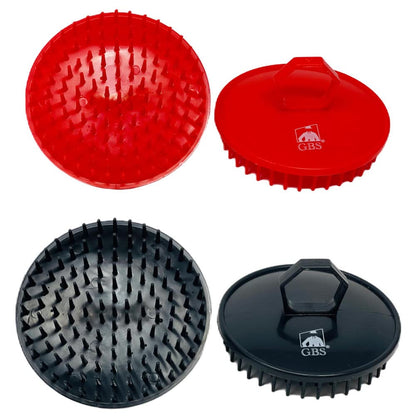 G.B.S Gents Dandruff Cleaning Scalp Brush 2 Pack – Silicone Shampoo Scrubber for Hair & Scalp Massage, Exfoliating Wet Dry Hair Care, Red