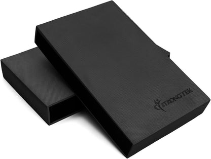 StrongTek 2-in-1 Non-Slip Balance Pad - High-Density Foam Cushion, Supportive Exercise Mat & Knee Pad for Core Training, Yoga, Pilates, Physical Therapy, Stability Training, Stretching, and Rehab