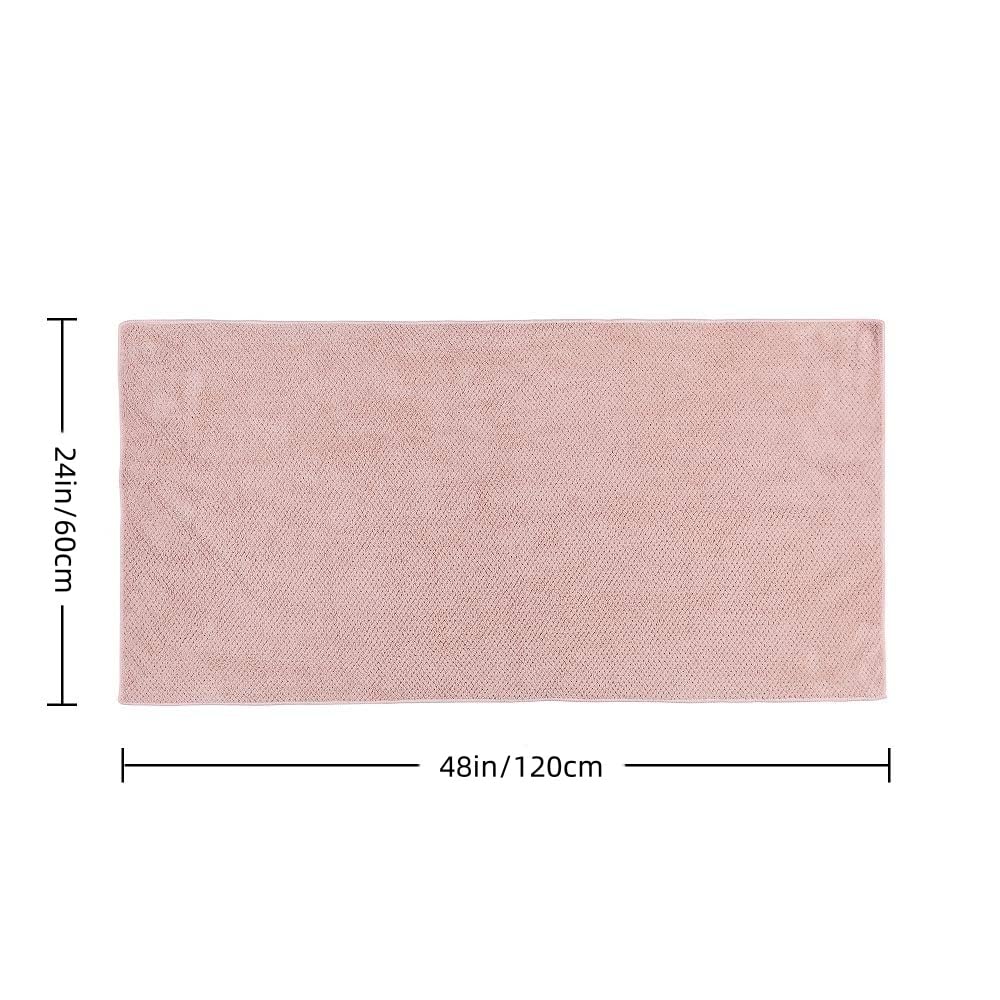 Microfiber Hair Towel Quick Dry Hair Towel Hair Drying Towels Suitable for All Kinds of Hair Ultra Absorbent Long and Thick Hair 20X40inch Lotus Root Pink (1pcs)