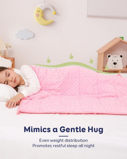 Kivik 2 lbs Weighted Lap Pad, Ultra Soft Minky Dotted Heavy Blankets Throw for Better Study Relaxing & Sleeping, Machine Washable, 20 x 30 Inches, Purple
