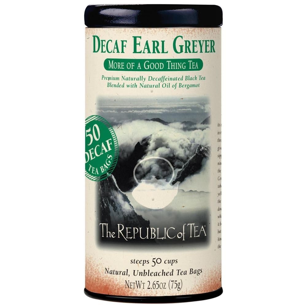 The Republic of Tea Decaf Earl Greyer Black Tea, 50 Count