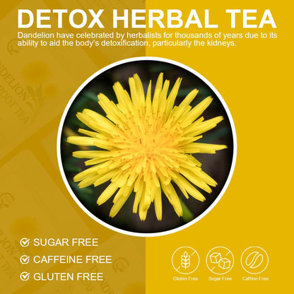 Organic Dandelion Leaf & Root Tea, Supports Kidney Function and Healthy Digestion, Caffeine Free, 40 Tea Bags