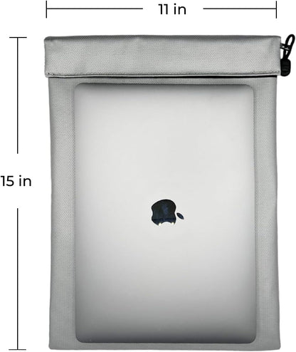 Fireproof Document Bag - Water-Resistant - Thick Tough Fiberglass & Aluminum Walls with Fire Safe Double Pouch Closure - Protect Important Documents, Cash, & Passports. 15"x11"