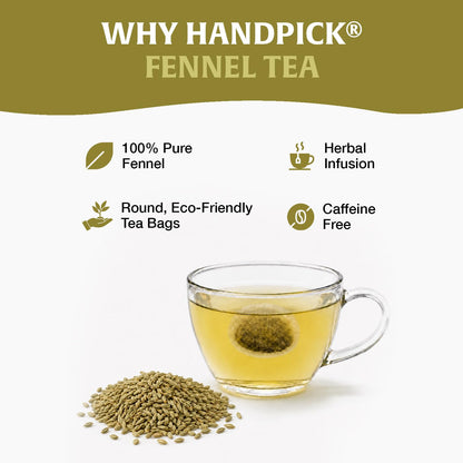 HANDPICK Fennel Tea (40 Teabags) Authentic Indian Origin Natural Grown