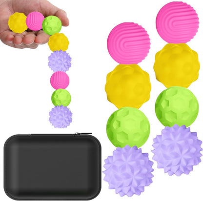 BUSOHA Silicone Fidget Balls - 4 Pack Fidget Toys Adults Sensory Toys Stress Balls for Adults Teens Gifts for Calming,Autism and ADHD Office