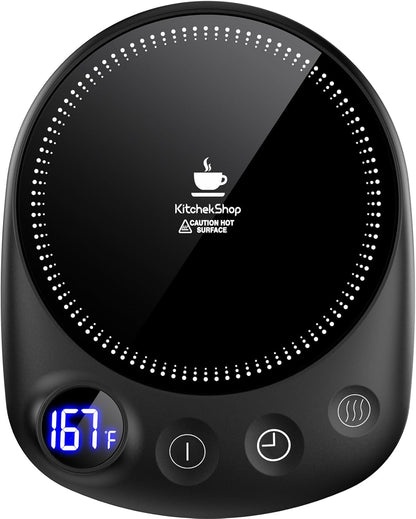 Coffee Mug Warmer - Fastest Heating & Highest Temperature, Coffee Cup Warmer for Desk Auto Shut Off, 4 Temp Settings & 1-12H Timer, Smart Electric Beverage Warmer for Coffee, Tea (Blue)