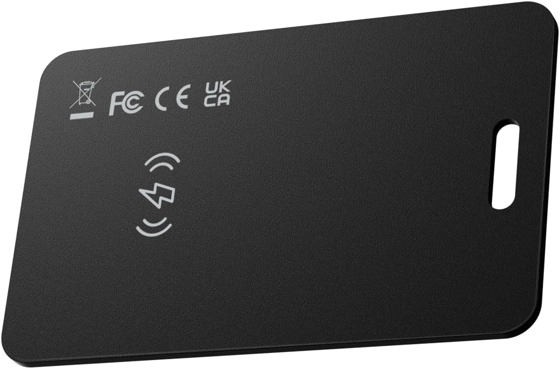 Dual Platform Wallet Tracker Card, iOS&Android Anti-Loss Slim Smart Locator, Wireless Charging, Works with Apple Find My & Google Find Hub, Item Finder for Wallet Passport Keys Backpack