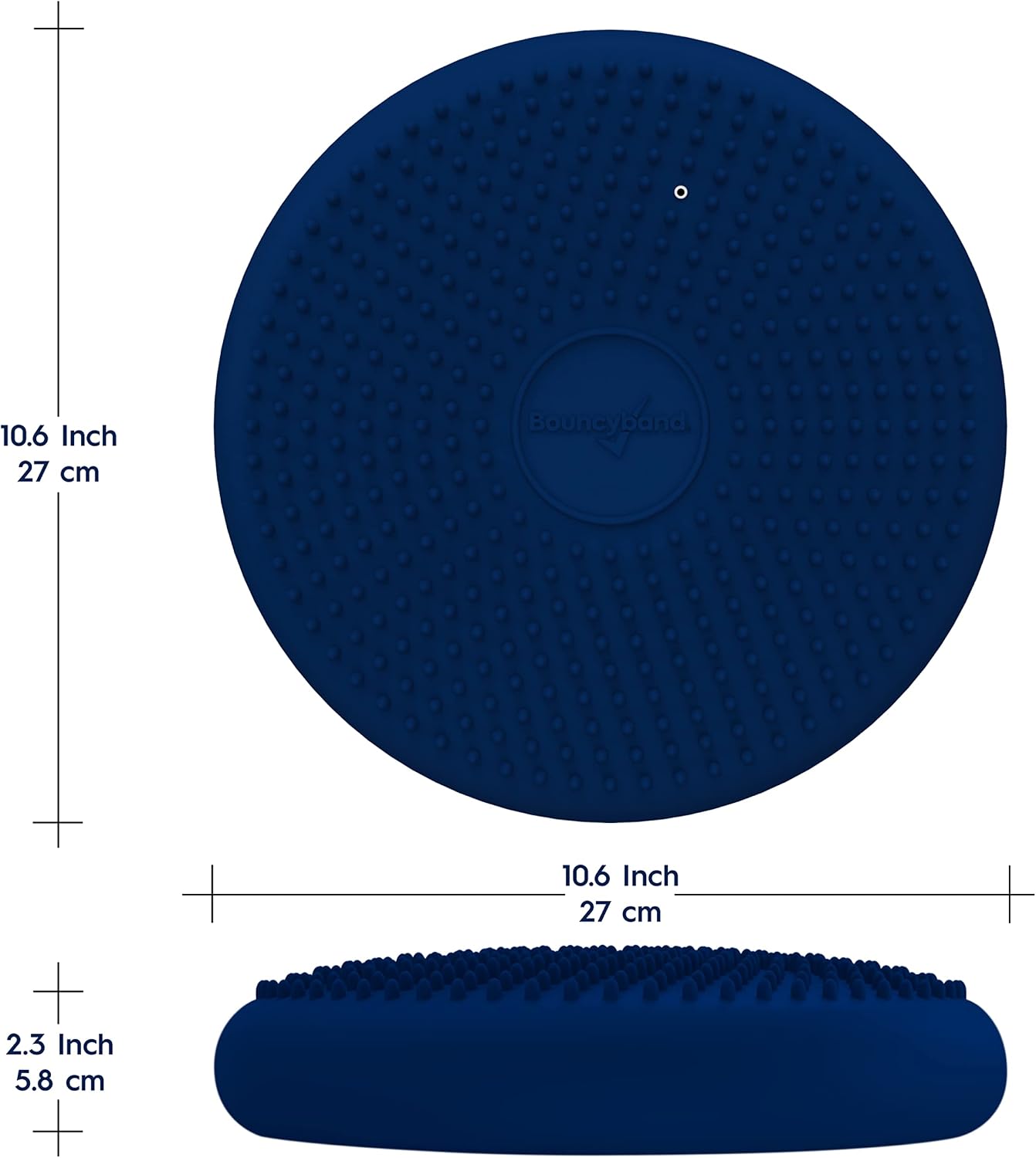 Bouncyband – Wiggle Seat – Purple, 13” D – Large Sensory Cushion for Kids Ages 6-18+ – Promotes Active Learning, Improves Student Productivity, Includes Easy-Inflation Pump