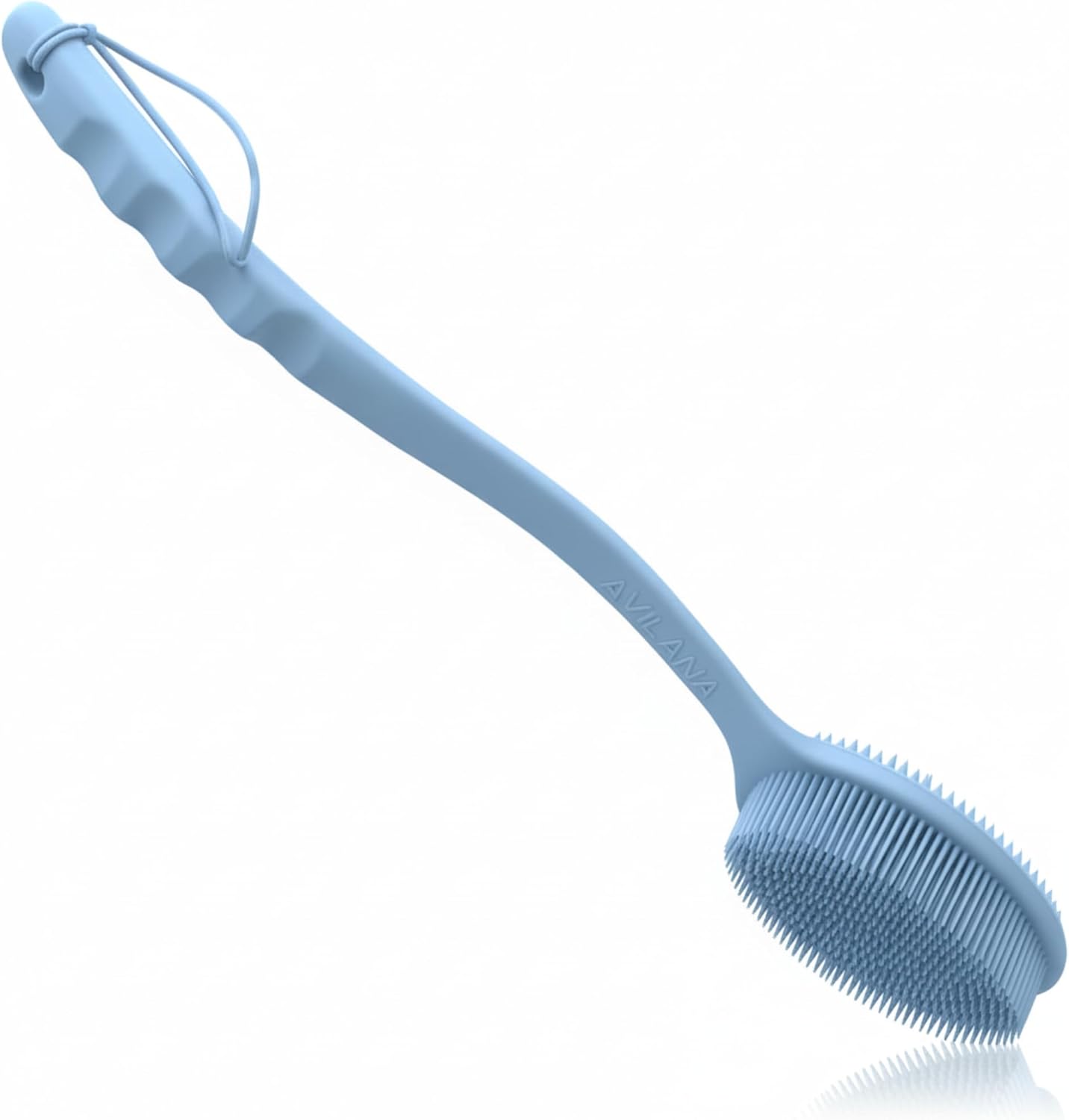 Avilana Premium Silicone Body Scrubber - Trusted Since 2017 - SGS Certified Food Grade Dual Sided Bath Brush, Quick-Dry Exfoliating Loofah Alternative, Massage Brush Sensitive Skin Women Men