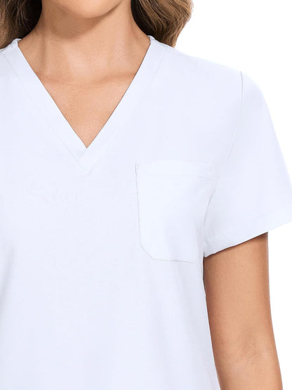 COZYFIT Scrubs for Women Set - Stretch V-Neck Scrub Top & Jogger Pant with 8 Pockets COZY SCRUBS - Colors A