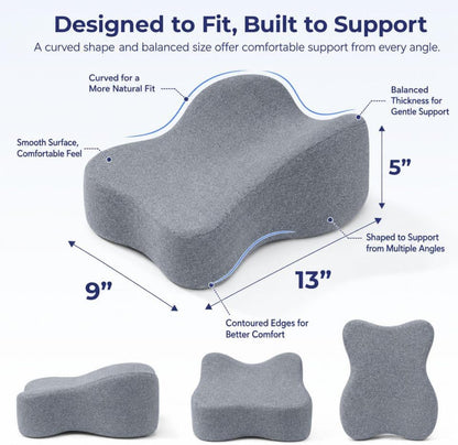 UJPFEO Knee Pillow for Side Sleepers,Leg Pillows for Sciatica,Knees,Hips,Joints Between Legs,Back Pain Relief When Side Sleeping Spine Alignment Support for Knee Surgery Recovery