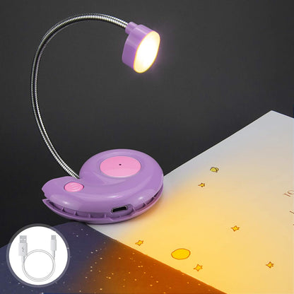 Kids Rechargeable Book Light, Clip on Reading Light for Kid, Kids Reading Lights, Amber Book Light for Reading in Bed, 2 Lighting Modes, Blue Light Blocking, Bookmark Light for Bookworms-Pink