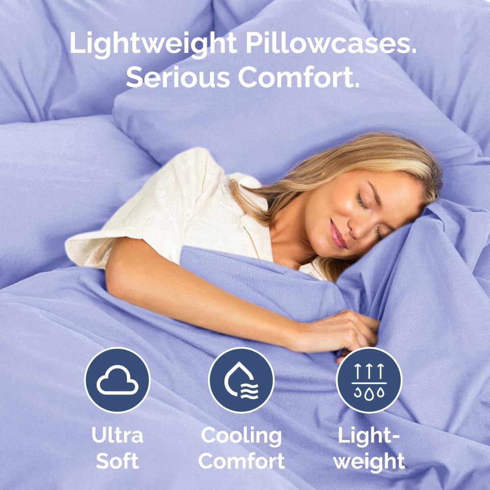 Standard Pillow Cases Set of 10 - Ultra Soft Hotel Quality Pillowcase Covers - Comfy, Cozy & Wrinkle Free - Shrink, Stain and Fade Resistant - Machine Washable Pillow Protectors - 10 Pcs Set - White - Colors B