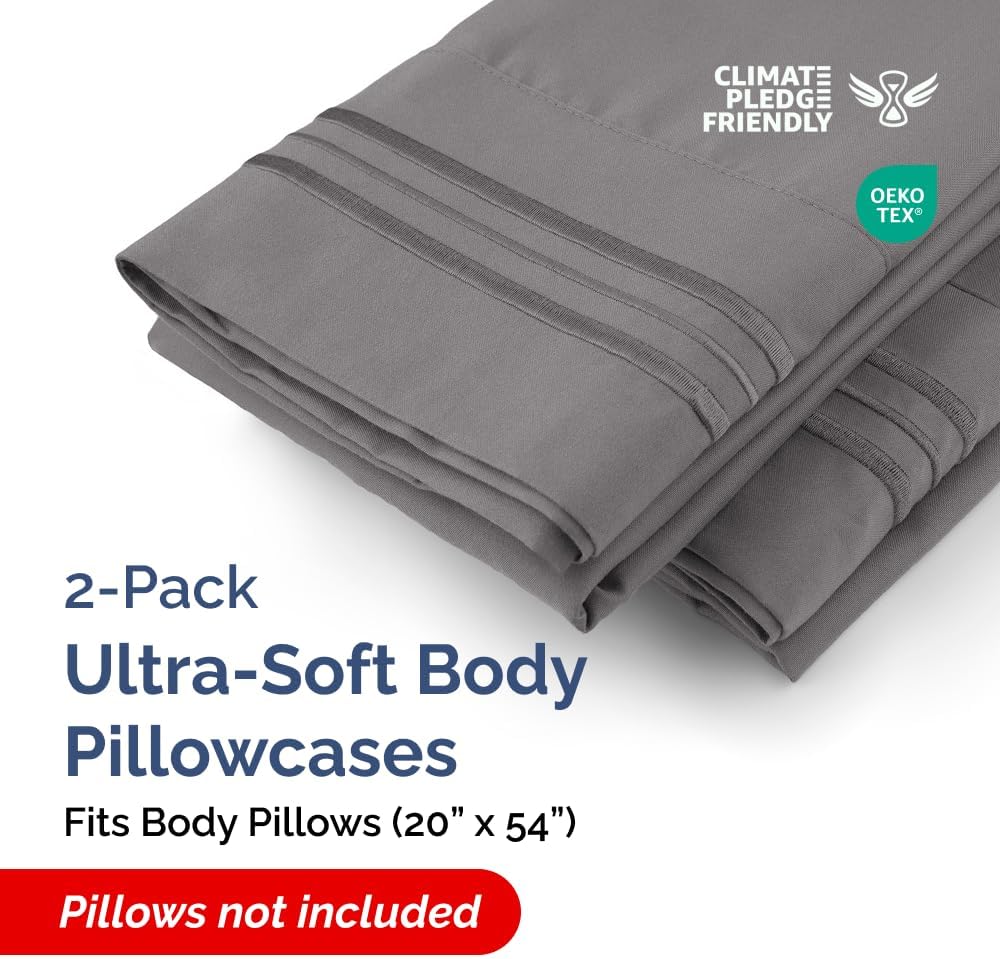 Standard Pillow Cases Set of 10 - Ultra Soft Hotel Quality Pillowcase Covers - Comfy, Cozy & Wrinkle Free - Shrink, Stain and Fade Resistant - Machine Washable Pillow Protectors - 10 Pcs Set - White - Colors B