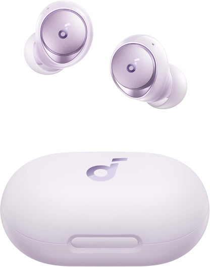 Soundcore by Anker Space A40 Auto-Adjustable Active Noise Cancelling Wireless Earbuds, Reduce Noise by Up to 98%, 50H Playtime, Comfortable Fit, App Customization, Wireless Charge (White)