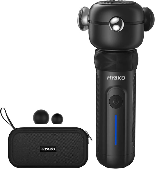 HYAKO R1 SE Therapy Massage Gun - Deep Tissue Vibration Massager (Black)