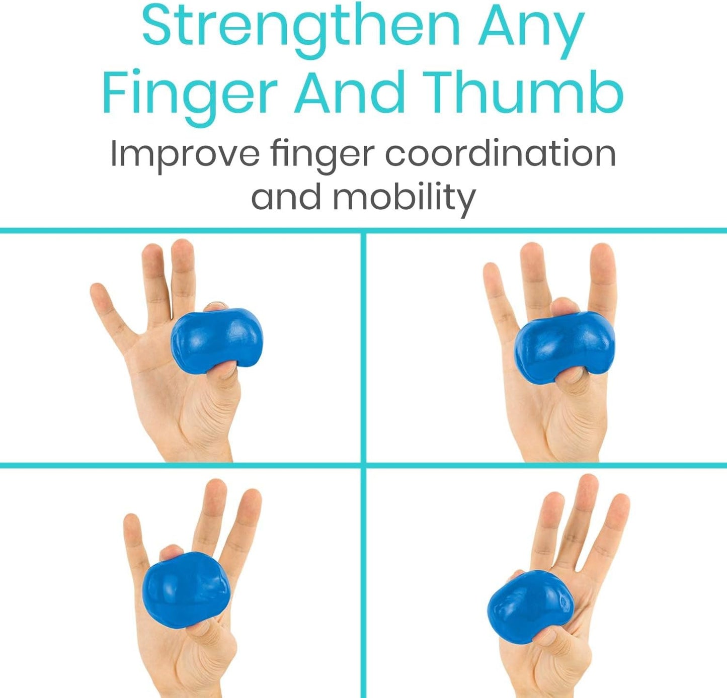 Vive Therapy Putty (6 Pack) - Putty for Hand - Stress Putty for Adults - Exercise Putty for Rehab, Finger, Grip Strength Resistance - Sensory Putty and Therapy Occupational Clay - 3 Ounces