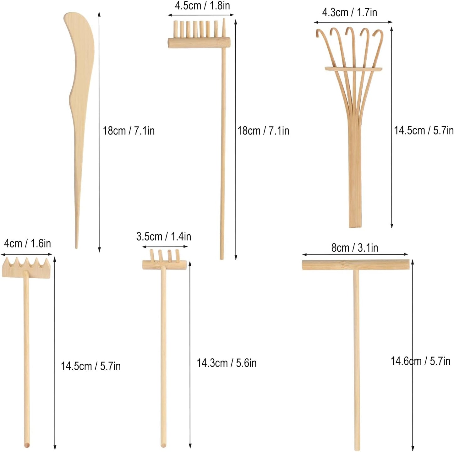 24 PCS DIY Sand Zen Garden Tools, Mini Zen Garden Rake Sets for Serenity and Spiritual Meditation, Tasteful and Elegant Zen Garden Accessories for Home Decor, and Father or Mother's Gift, by GNIEMCKIN