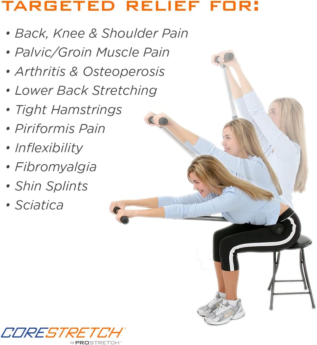 ProStretch CoreStretch, Adjustable Upper and Lower Back Stretcher, Physical Therapy Tool for Back Pain Relief and Shoulder Stretching