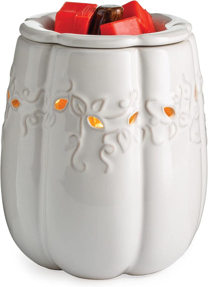 Candle Warmers ETC. Illumination Fragrance Warmer- Light-Up Warmer for Warming Scented Candle Wax Melts and Tarts or to Freshen Room, White Harmony
