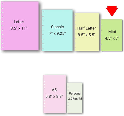 Habit Tracker Inserts for 9 Disc Planners, Habit Log, Resolution Tracker, Monthly Habit Planner for Medium Size Planners (9 Disc Classic (7" x 9.25"))