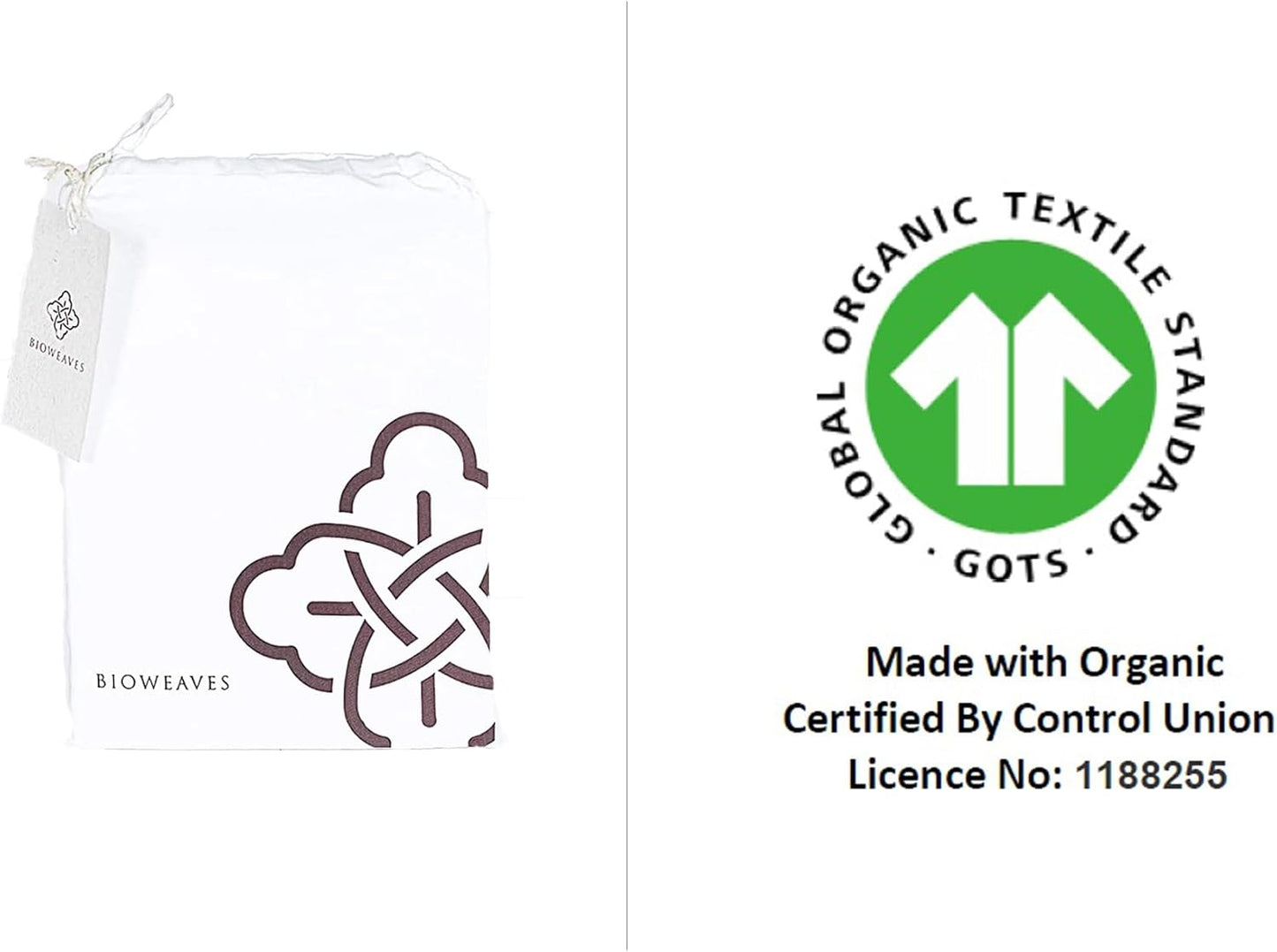 Bioweaves 100% Organic Cotton Breathable Pillow Protectors GOTS Certified with Zipped Closure – Standard, 20 x 26 inches, 2-Pack