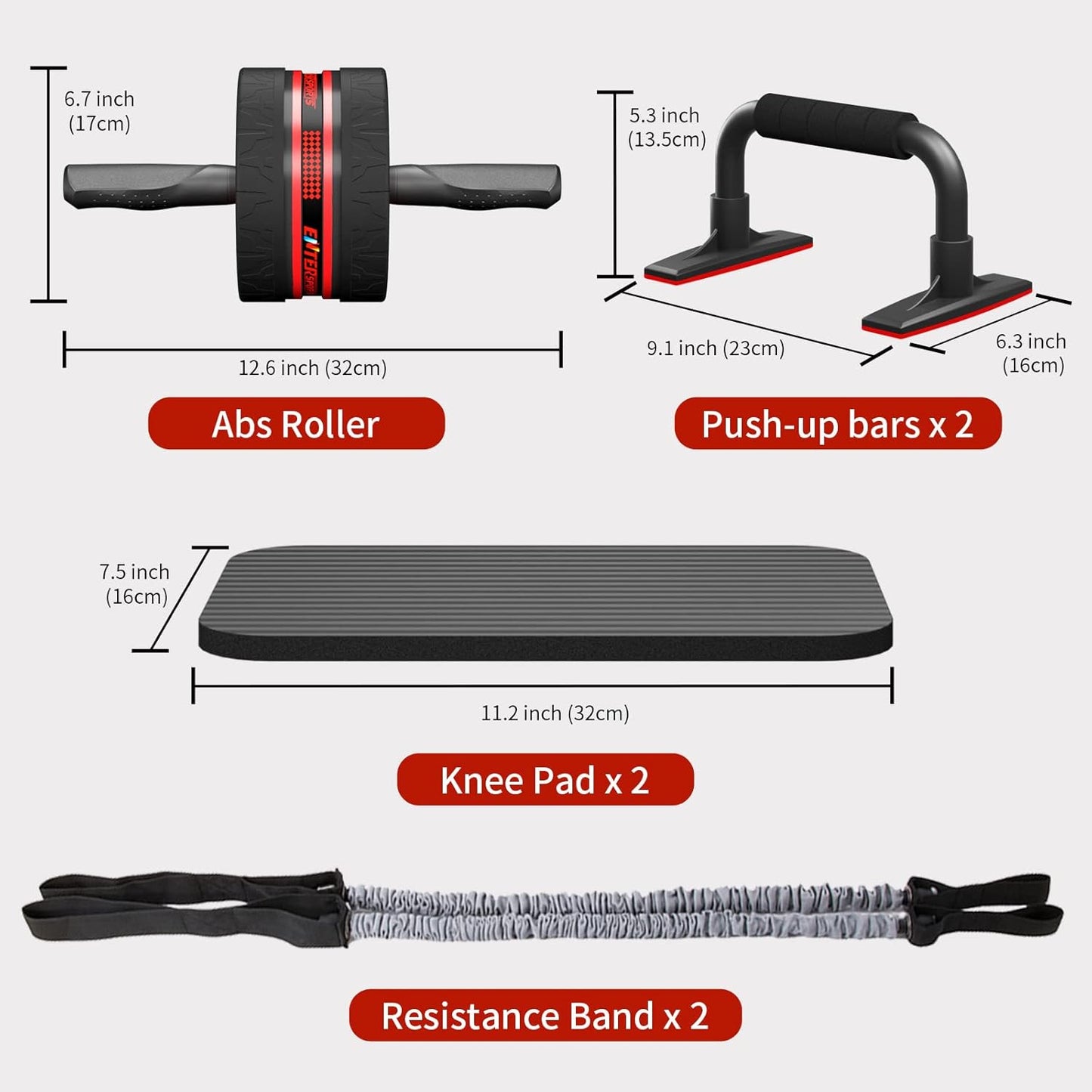 Ab Roller Wheel for Abs Workout - Abdominal Exercise Equipment with 2 Knee Pads for Home Gym, Core Strength Training, Fitness Equipment for Men & Women