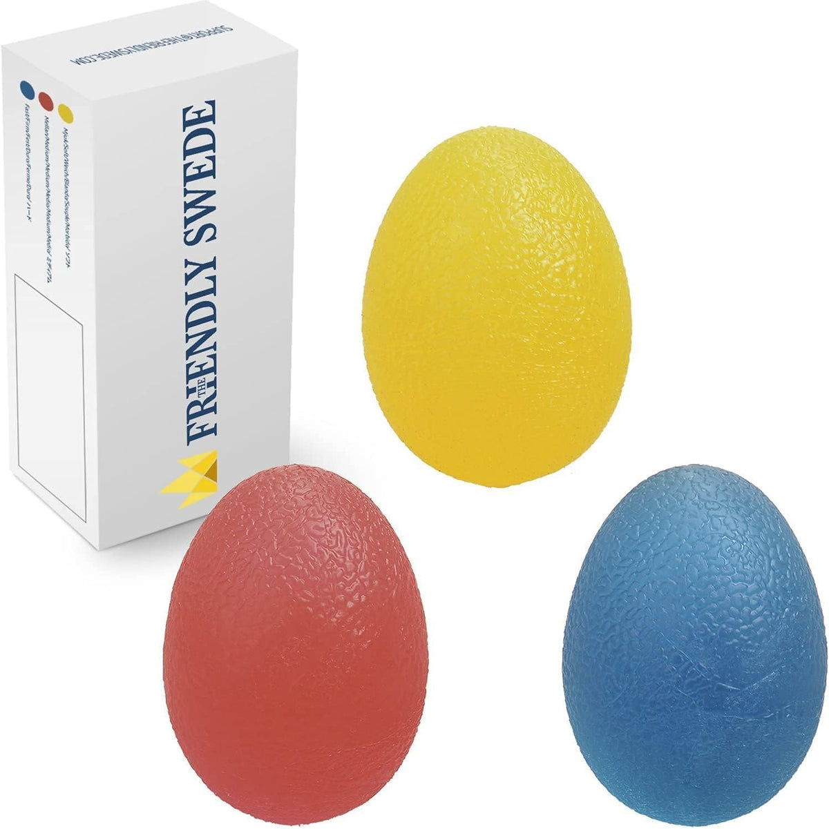 The Friendly Swede Stress Balls for Adults, Different Resistance Levels