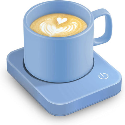 VOBAGA Coffee Mug Warmer for Desk with Auto Shut Off & 3-Temp Settings, Coffee Cup Warmer with Smart Safety Alert Home Office Accessory, Perfect for Coffee, Tea, Milk (Mug for Display)