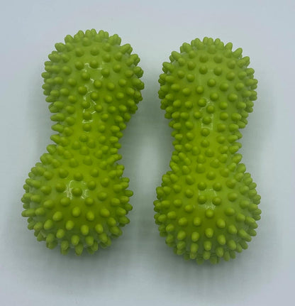 Therapist's Choice® Pack of 2 Soft Spiky Massage Peanut Balls, Stress Reflexology, Porcupine Sensory Peanut Ball Set
