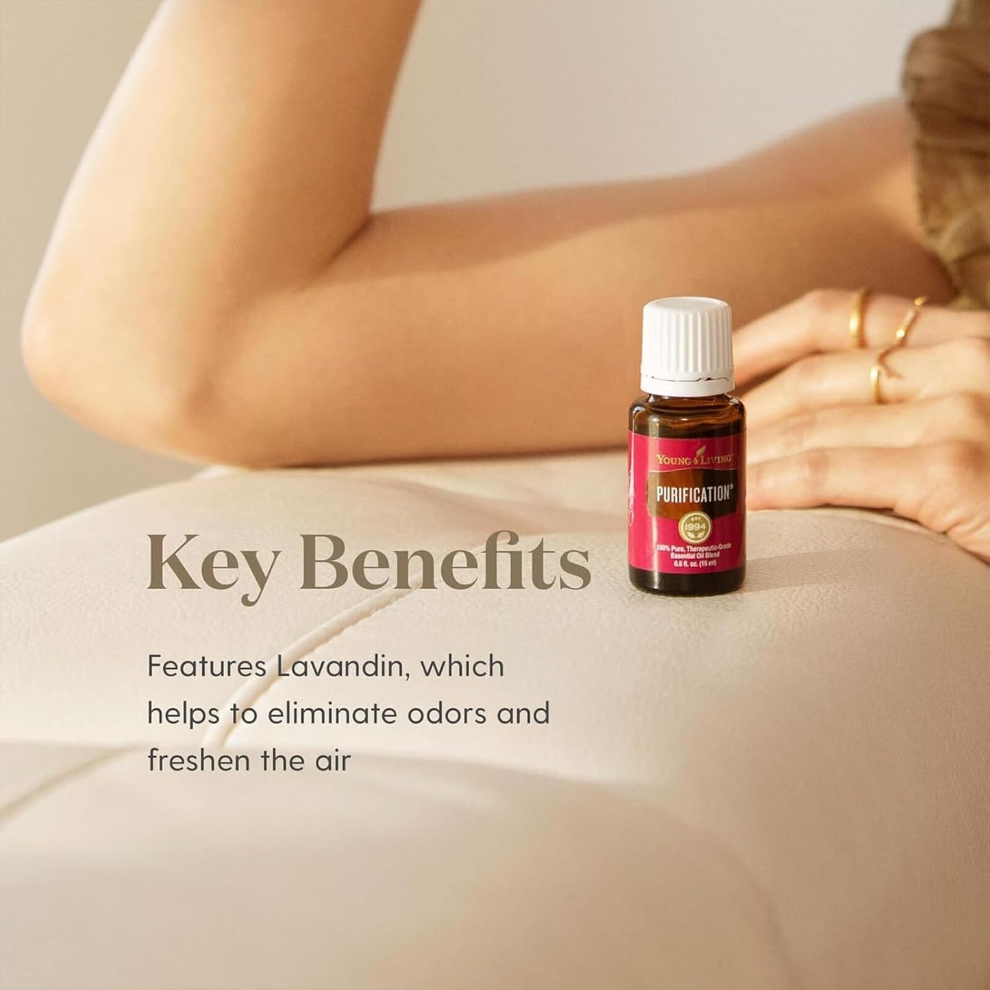 Young Living Lavender Essential Oil | 15 ml | Soothing & Relaxing Aroma for Massage, Aromatherapy, & Skin Care | Calms the Mind & Enhances Relaxation | Authentic Fragrance for Perfume
