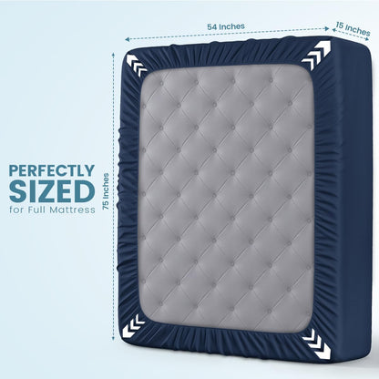 Queen Size Mattress Protector Waterproof, Premium 200 GSM Terry Mattress Cover, Soft & Breathable Bed Cover, Fitted Sheet Style Stretchable Deep Pockets 17" by Utopia Bedding (White)