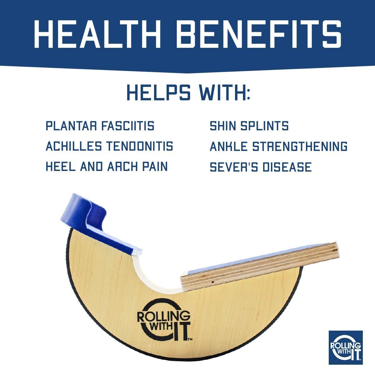 Rolling With It Premium Calf Stretcher and Foot Rocker for Plantar Fasciitis Relief, Achilles Tendonitis, Increase Mobility and Flexibility, Improve Range of Motion With our Foot Stretcher