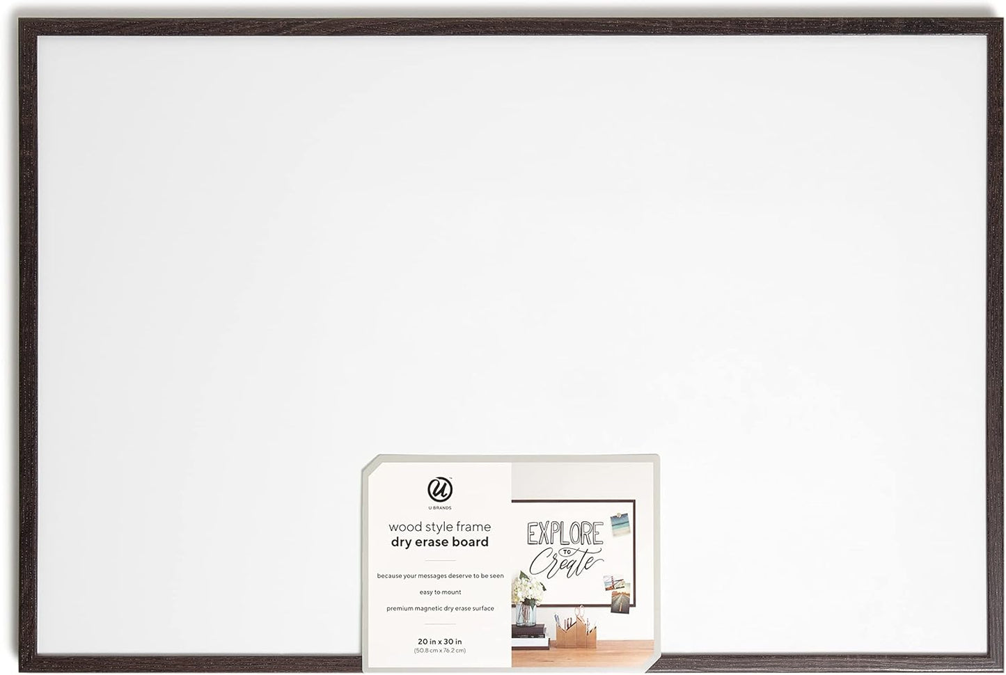 U Brands Magnetic Whiteboard, White Board Dry Erase Board for Wall, 11 x 18