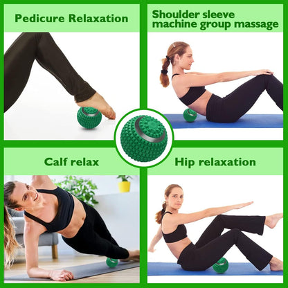 Vibrating Massage Ball 4-Speed High-Intensity Fitness Yoga Massage Roller, Relieving Muscle Tension Pain & Pressure Massaging Balls (Black)