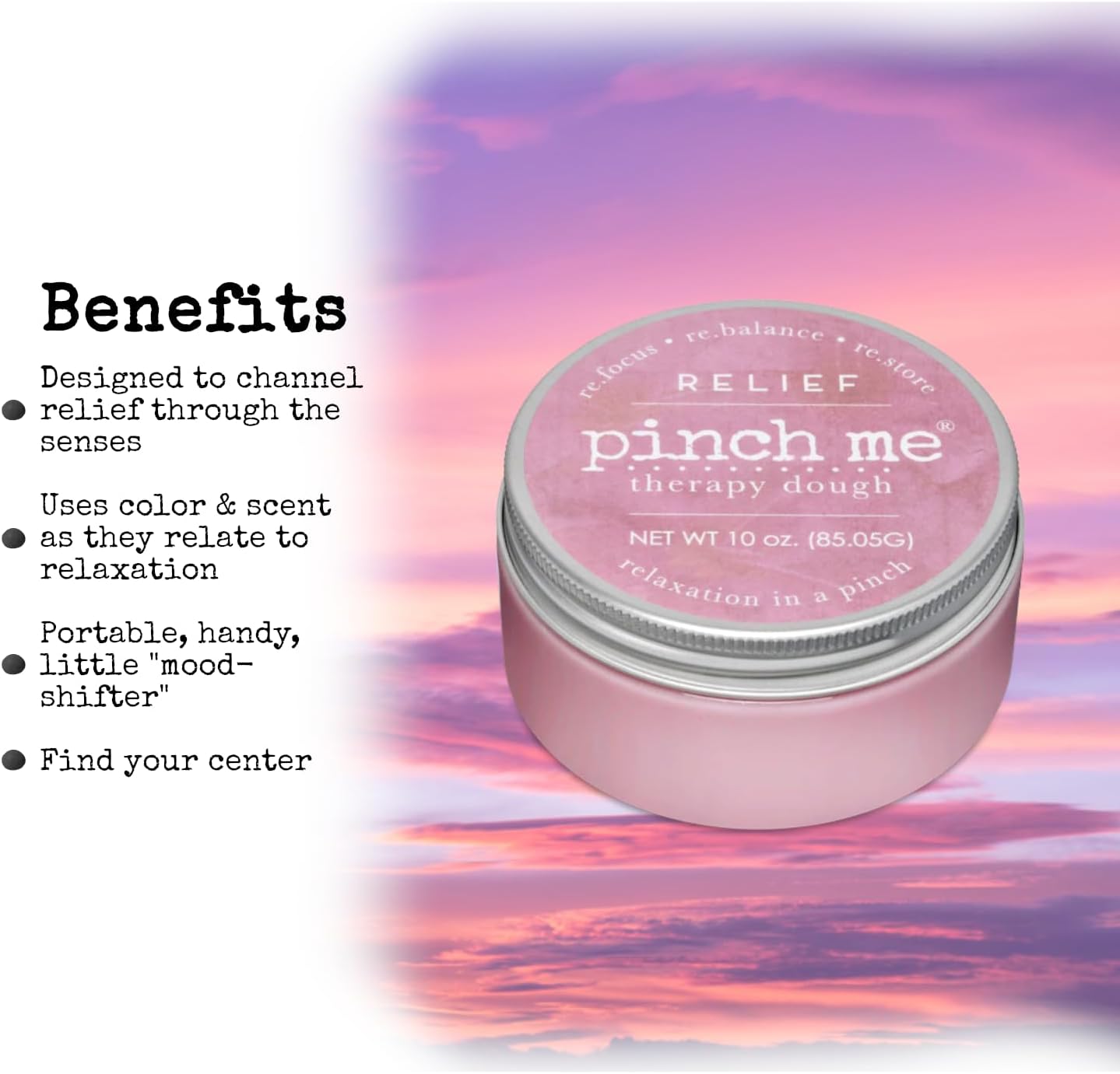 Pinch Me Therapy Dough - Holistic Aromatherapy Stress Relieving Putty - 10 Ounce Spa Scent