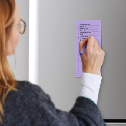 6 Pack Magnetic Notepads, Notepads Grocery List Magnet Pad for Fridge,Full Magnet Back Design Notepad for Grocery Lists, Shopping Lists, to-Do Lists(240 Sheets)