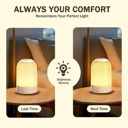 G Keni Nursery Night Light for Baby, Portable LED Touch Night Lamp for Kids and Adult, Breastfeeding, Sleep Aid, USB Rechargeable Nursing Lamp, Bedside Dimmable Warm Night Light, Soft Eye Caring