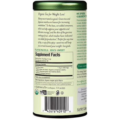 The Republic of Tea SuperGreen Organic Lean Green Tea, 36 Count