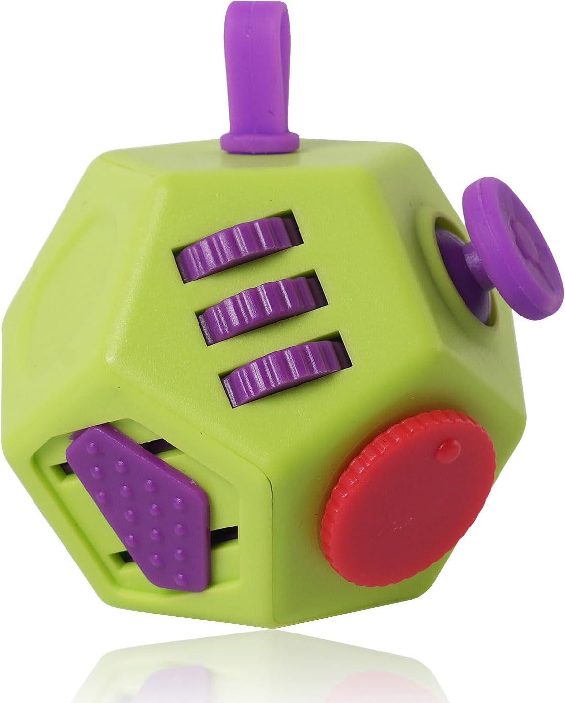 UOOEFUN Small Fidget Toys,12 Sided Fidget Toys,Mini Cube Toys Relief Stress,Autism and Anxiety Depression Anti for Kids Adults Improve Focus (Grey)