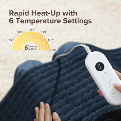 Heating Pad for Back Pain Relief, FSA Eligible HSA,17" x 33" Extra Large Heating Pads for Cramps, Electric Heating Pad with 6 Temperature Controller, Moist & Dry Heat, Auto Shut-Off, Machine Washable