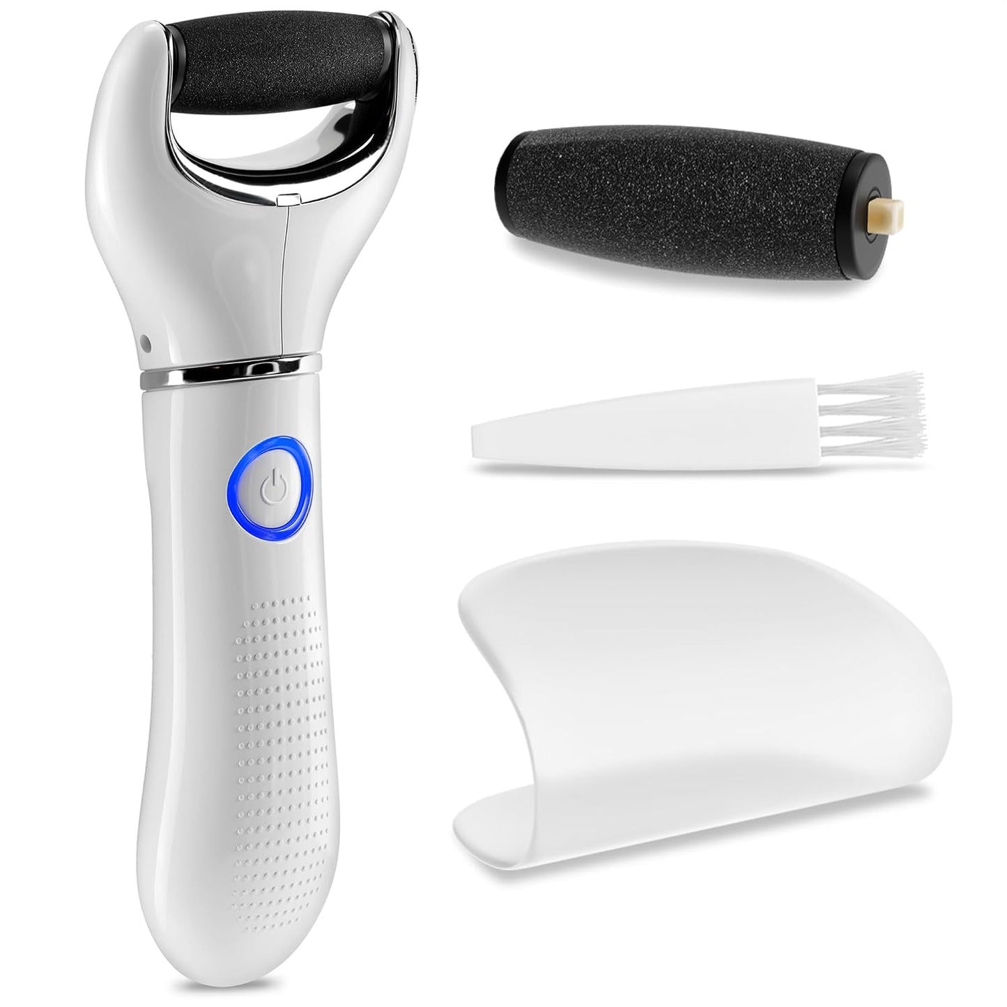 Electric Foot Callus Remover Tool for Dead Skin & Cracked Heels – Battery-Operated Foot Grinder with Replaceable Roller – Pedicure Tools for Feet & Toes – Smooth Feet at Home (Batteries Not Included)