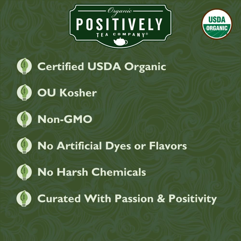 Positively Tea, Organic Jasmine Green Tea, Loose Leaf, 16 Ounce