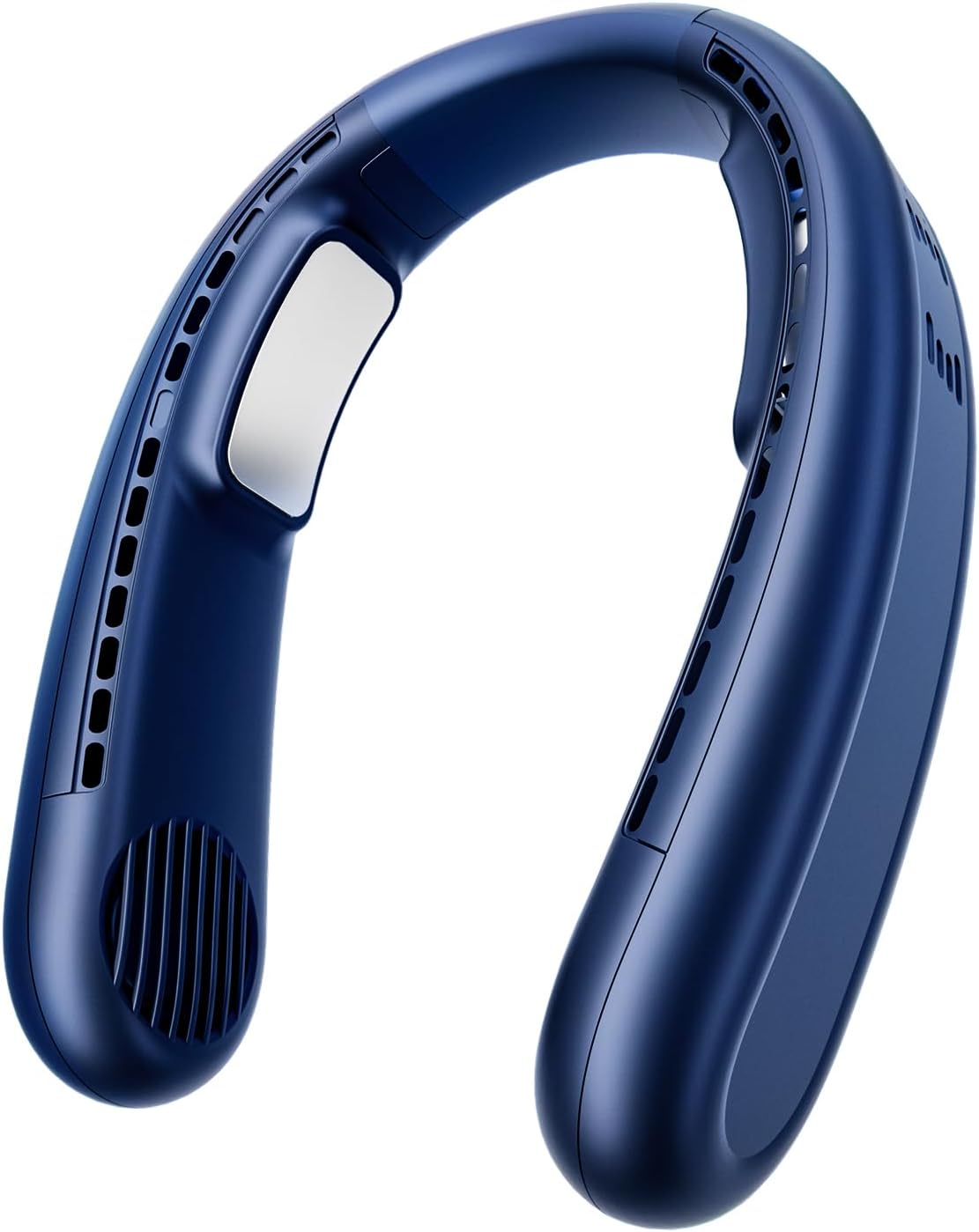 Neck Fan, 1s Fast Cooling Neck Cooler with Dual Ceramic Plates, 8H Long Runtime, 180° Adjustable Lightweight Bladeless Portable Personal Fan, Quiet Cooling for Outdoor（Dark Blue）
