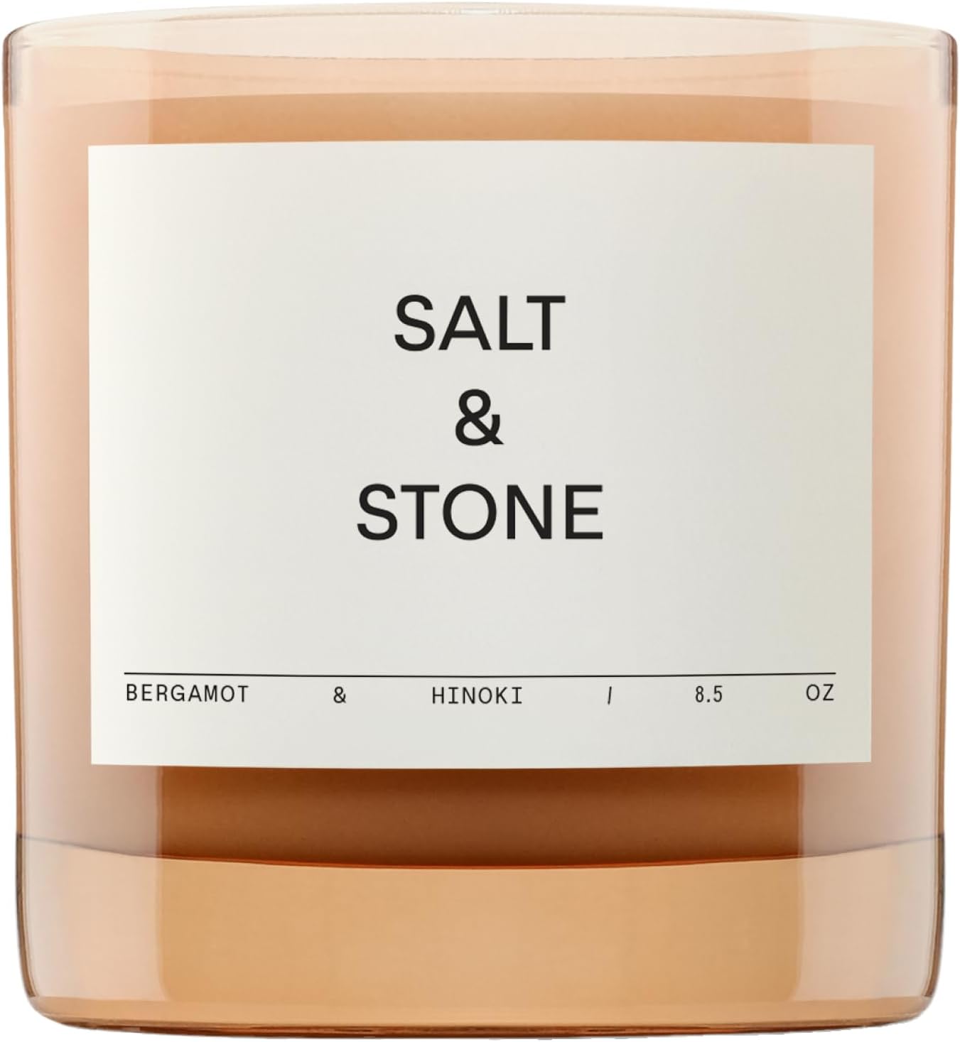 Salt & Stone Scented Candle for Women & Men | Coconut & Soy Blend Wax | Hand-Poured, Aromatic & Fragrant | 100% Cotton Wick | Long-Lasting 50 Hour Burn Time | Santal & Vetiver 8.5 oz