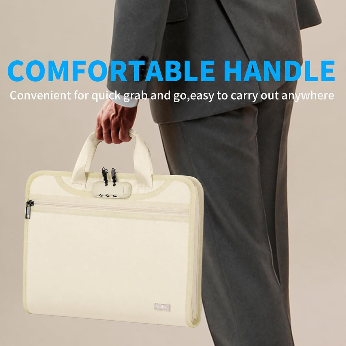 Important Document Organizer with Lock, Fireproof Accordion File Organizer